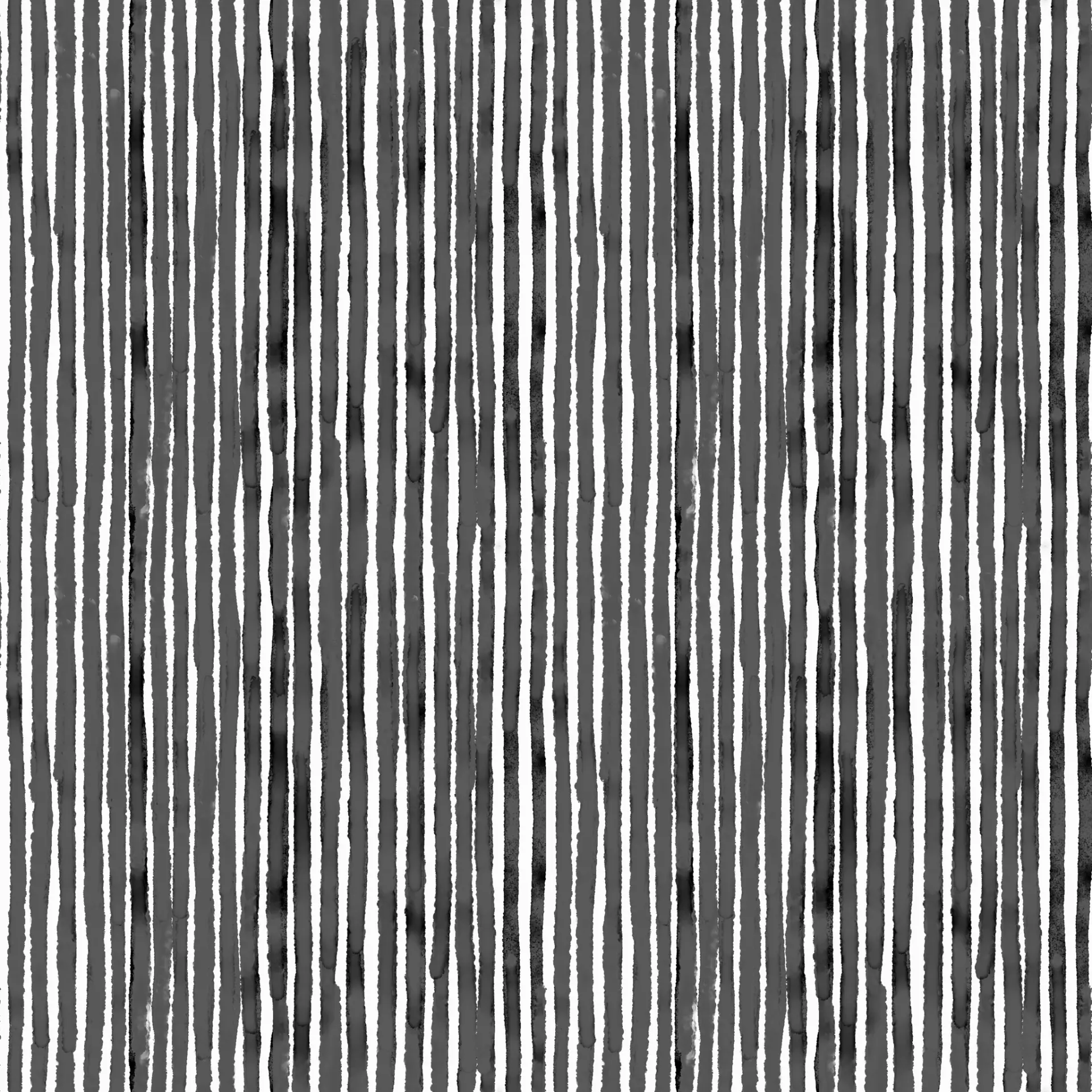 Hand-painted watercolor stripe repeat in black and white
